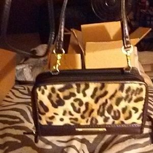 LEOPARD PRINT CROSSBODY WALLET - $5.00